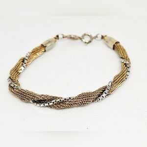 Napier Bracelet Mesh Chain Gold and Silver Tone Jewelry